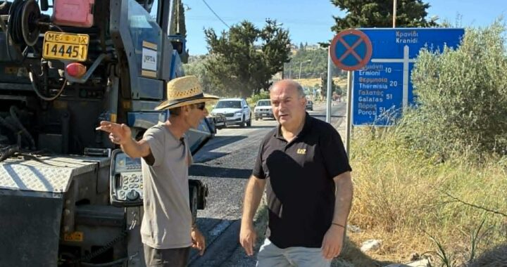 Ξεκίνησαν οι εργασίες αποκατάστασης του οδοστρώματος στην είσοδο του Κρανιδίου
